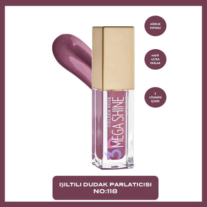 Golden Rose 3D Mega Shine Lipgloss No:118