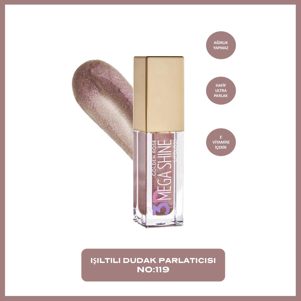 Golden Rose 3D Mega Shine Lipgloss No:118