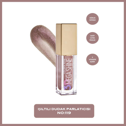 Golden Rose 3D Mega Shine Lipgloss No:118