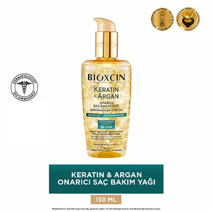 Bioxcin Keratin &amp; Argan Repairing Hair Care Oil 150 ml