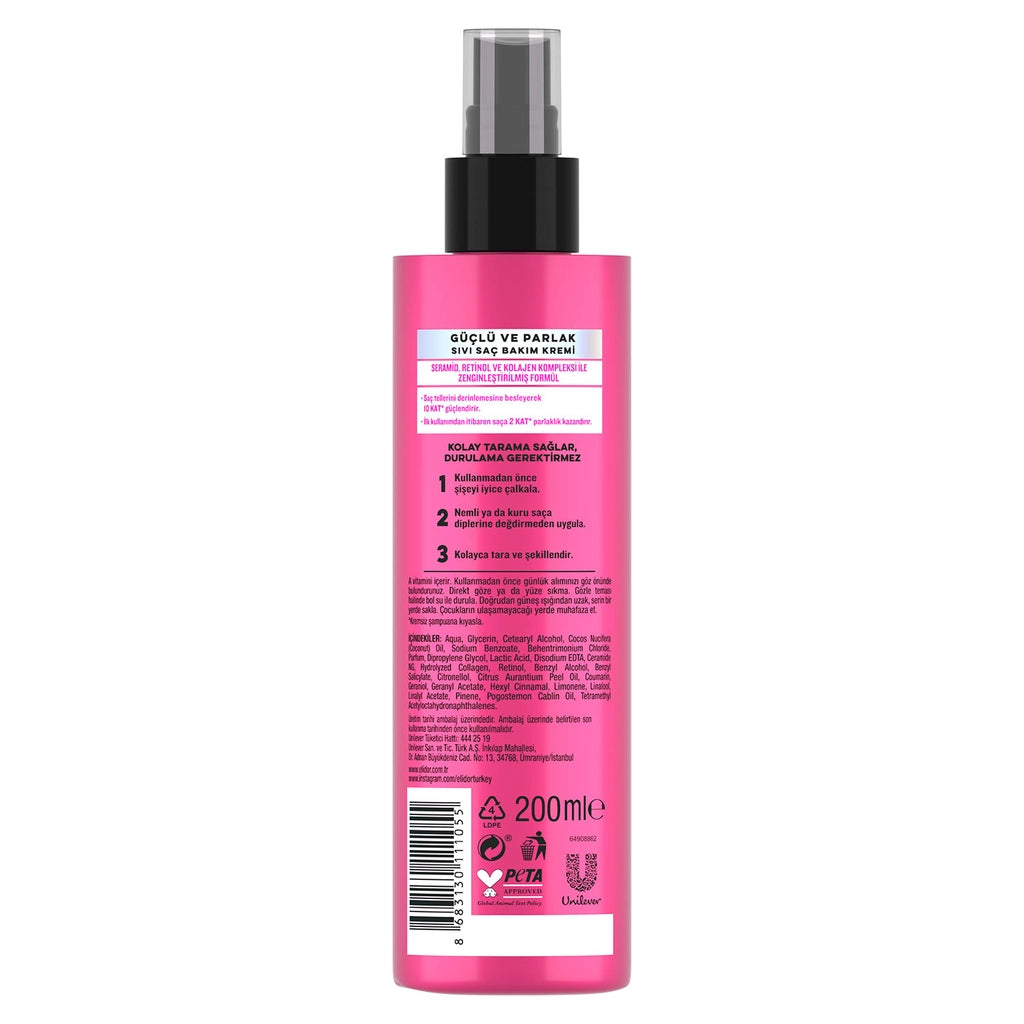 Elidor Strong and Shiny Liquid Hair Care Cream 200 ml
