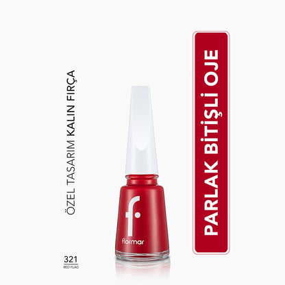 Flormar Nail Enamel Intensely Pigmented Nail Polish 310 Snow White