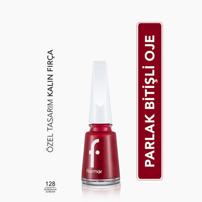Flormar Nail Enamel Intensely Pigmented Nail Polish 400 Bright White