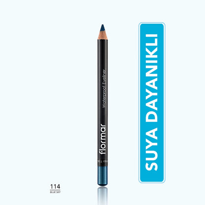 Flormar Waterproof and Intensely Pigmented Matte Eye Pencil 114 Blue Sky