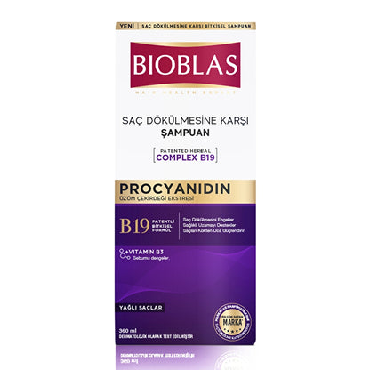 Bioblas Procyanidin Anti-Hair Loss &amp; Oil Shampoo 360 ml