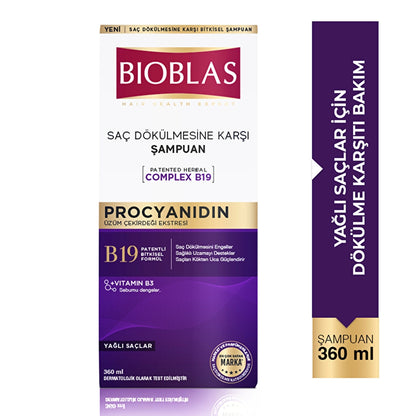 Bioblas Procyanidin Anti-Hair Loss &amp; Oil Shampoo 360 ml