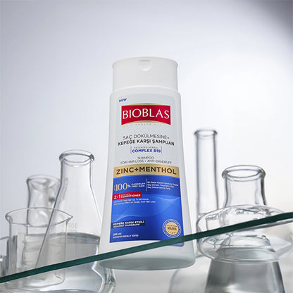 Bioblas Zinc + Menthol Anti-Hair Loss and Dandruff Shampoo 360 ml