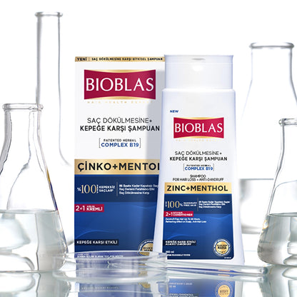 Bioblas Zinc + Menthol Anti-Hair Loss and Dandruff Shampoo 360 ml