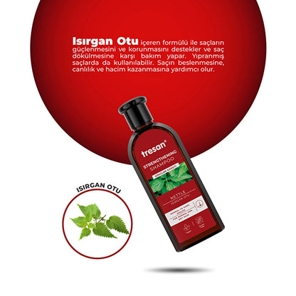 Tresan Anti-Hallage Nettle Strengthening Care Shampoo Normal and Dry Hair 300 ml