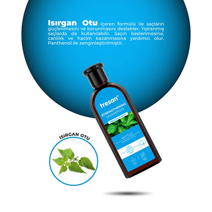 Tresan Anti-Hallage Nettle Strengthening Care Shampoo for Oily Hair 300 ml