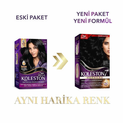 Wella Koleston Supreme Hair Dye 2/0 Black
