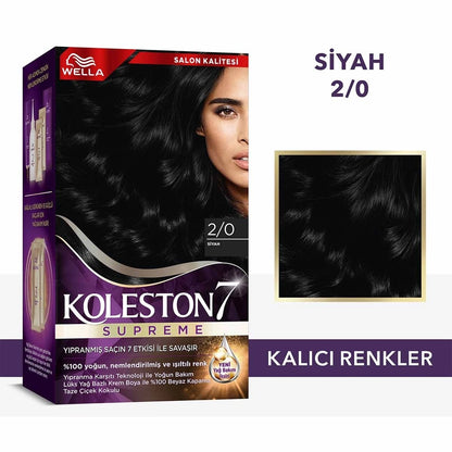 Wella Koleston Supreme Hair Dye 2/0 Black