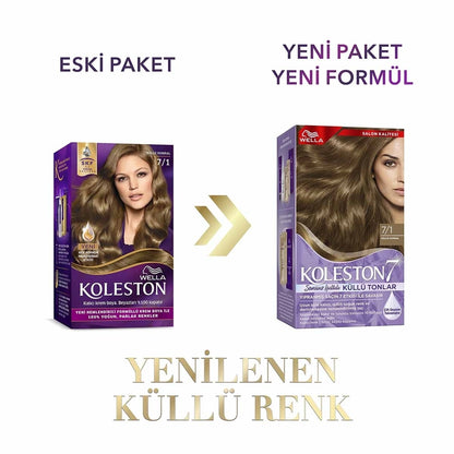 Wella Koleston Supreme Hair Dye 7/1 Ashy Auburn (Infinite Shimmer Ashy Tones)