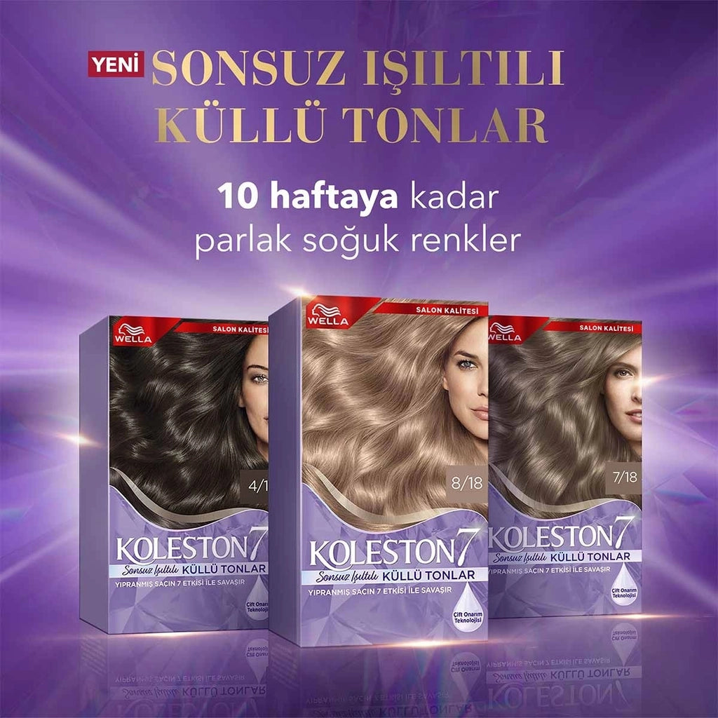 Wella Koleston Supreme Hair Dye 7/1 Ashy Auburn (Infinite Shimmer Ashy Tones)