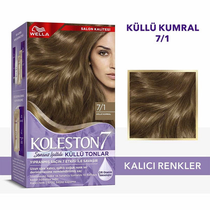 Wella Koleston Supreme Hair Dye 7/1 Ashy Auburn (Infinite Shimmer Ashy Tones)