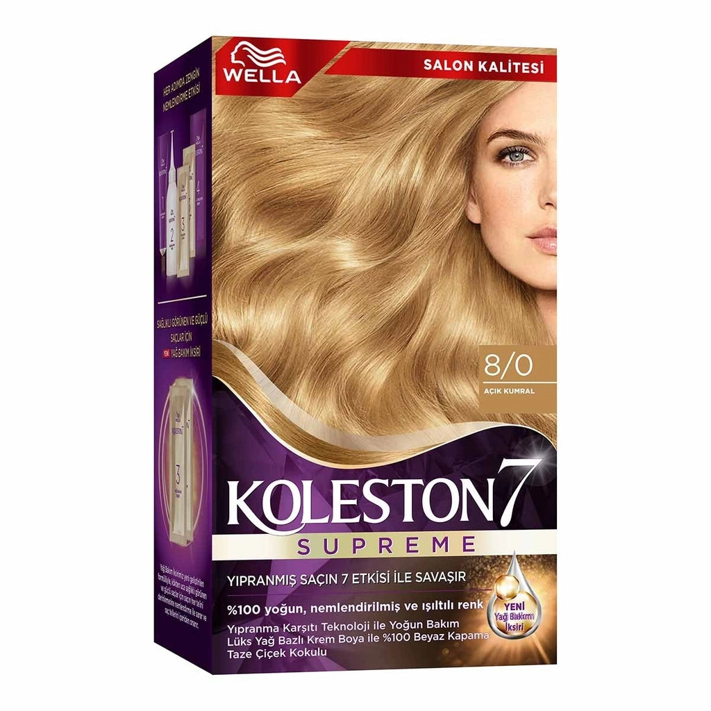 Wella Koleston Supreme Hair Dye 8/0 Light Auburn