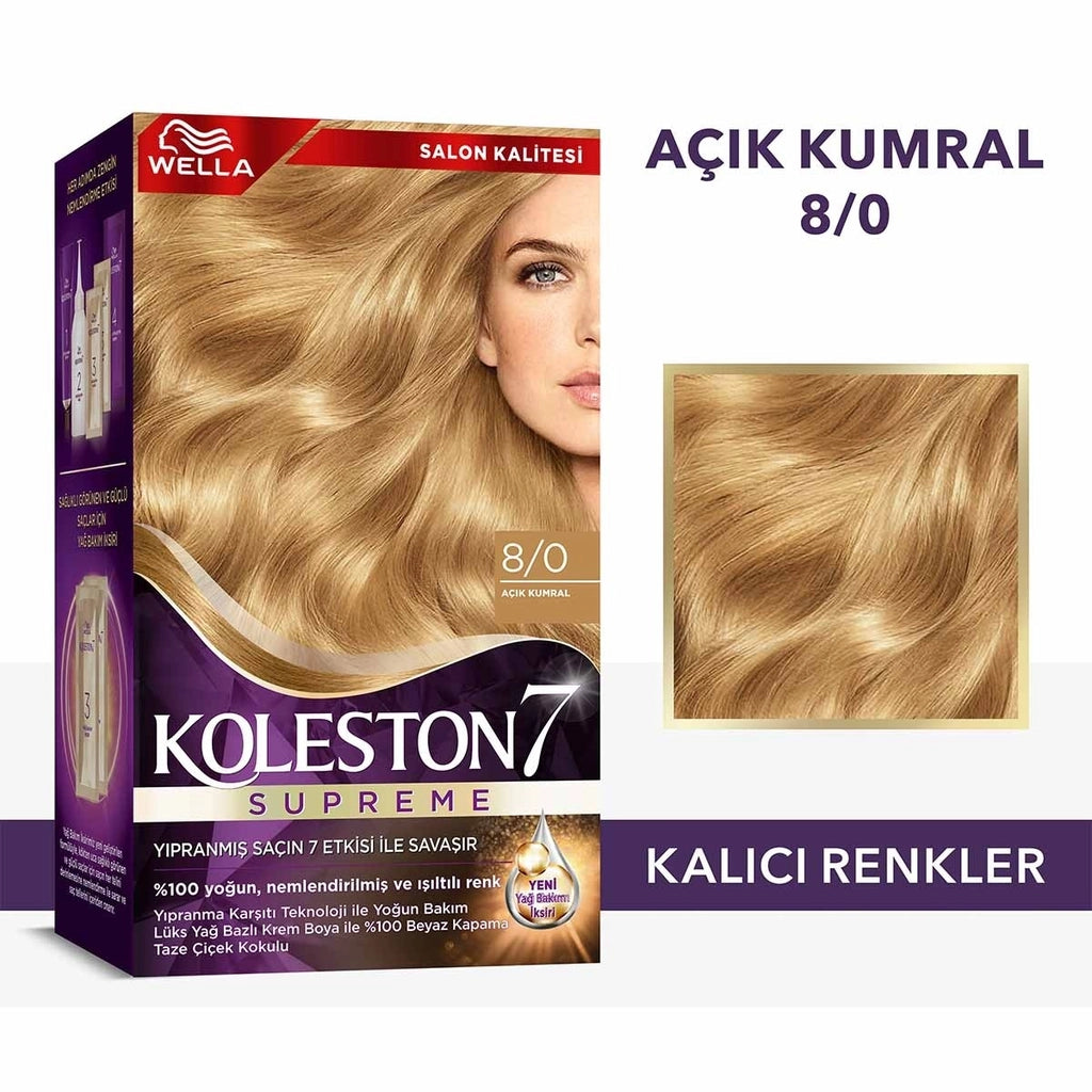 Wella Koleston Supreme Hair Dye 8/0 Light Auburn