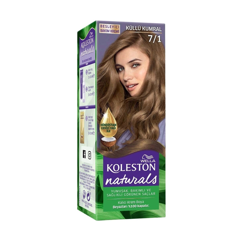 Wella Koleston Naturals Hair Dye 7/1 Ashy Auburn