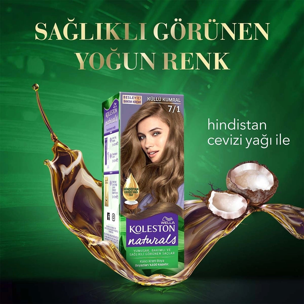 Wella Koleston Naturals Hair Dye 7/1 Ashy Auburn