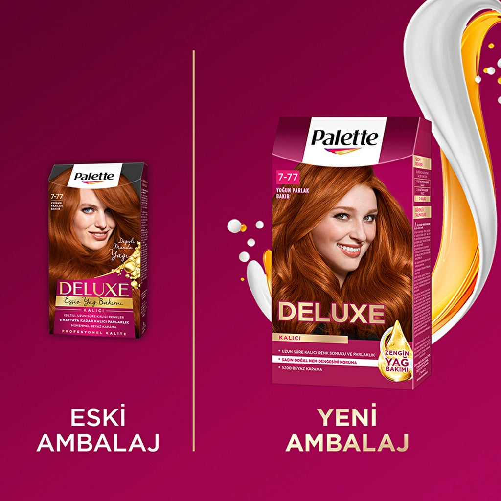 Palette Deluxe Hair Dye 7-77 Intense Shiny Copper