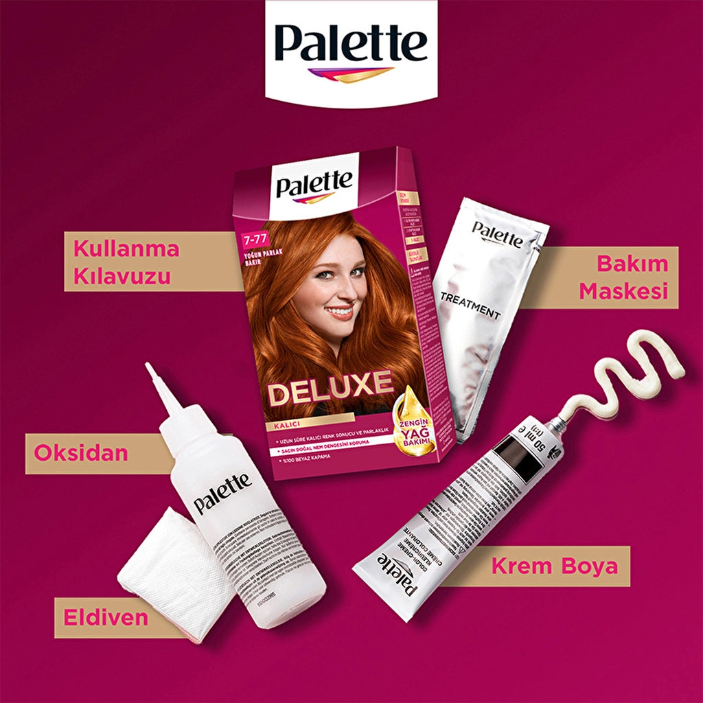 Palette Deluxe Hair Dye 7-77 Intense Shiny Copper