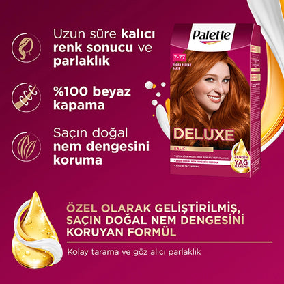 Palette Deluxe Hair Dye 7-77 Intense Shiny Copper