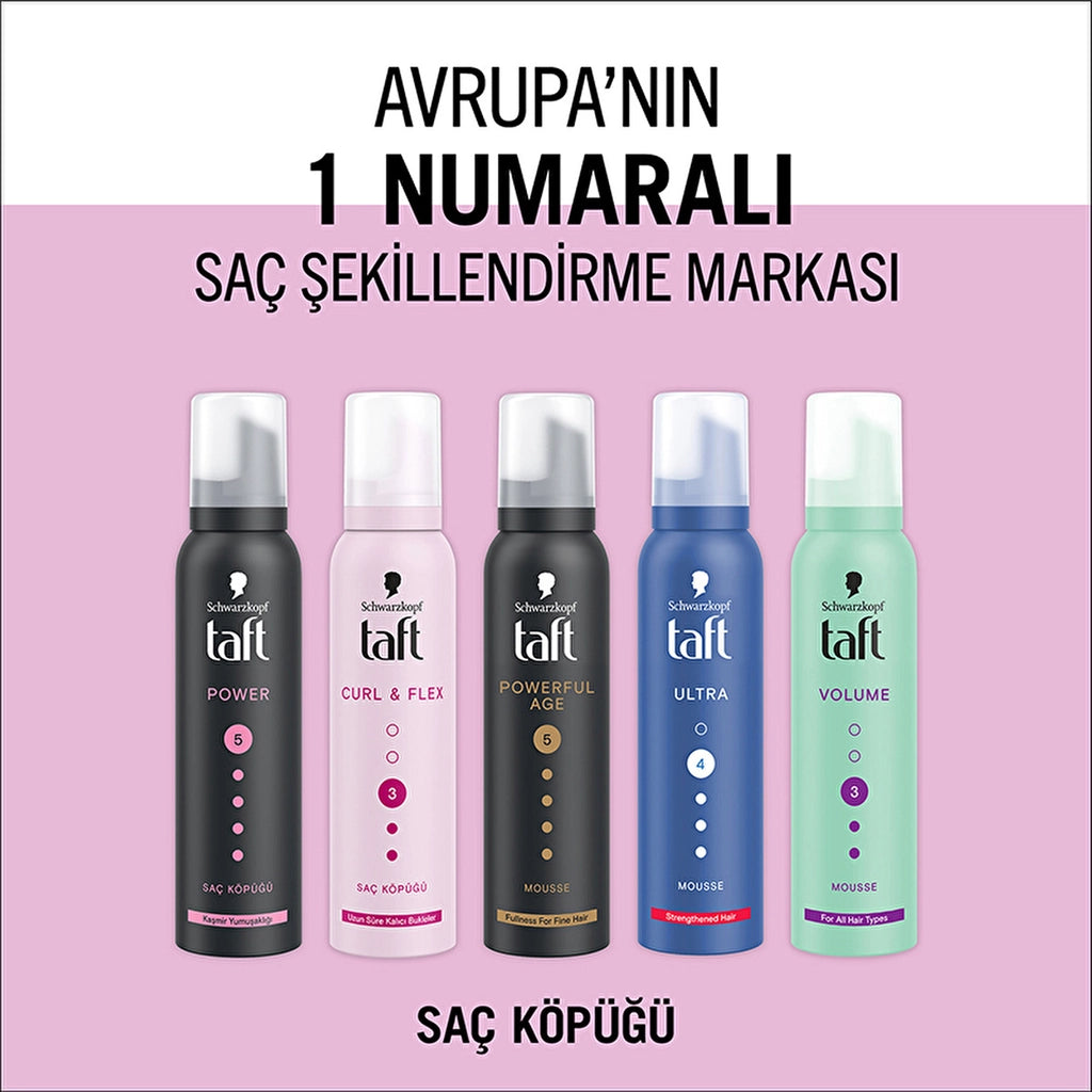 Taft Curl &amp; Flex Hair Mousse 150 ml