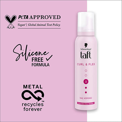 Taft Curl &amp; Flex Hair Mousse 150 ml