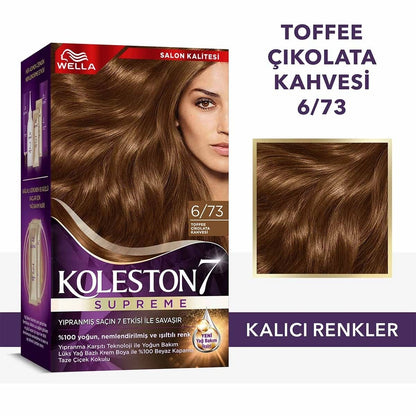 Wella Koleston Supreme Hair Dye 6/73 Toffee Chocolate Brown
