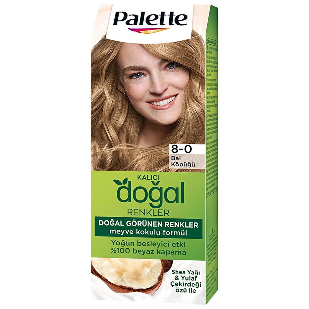 Palette Permanent Natural Colors Hair Dye 8-0 Honey Foam