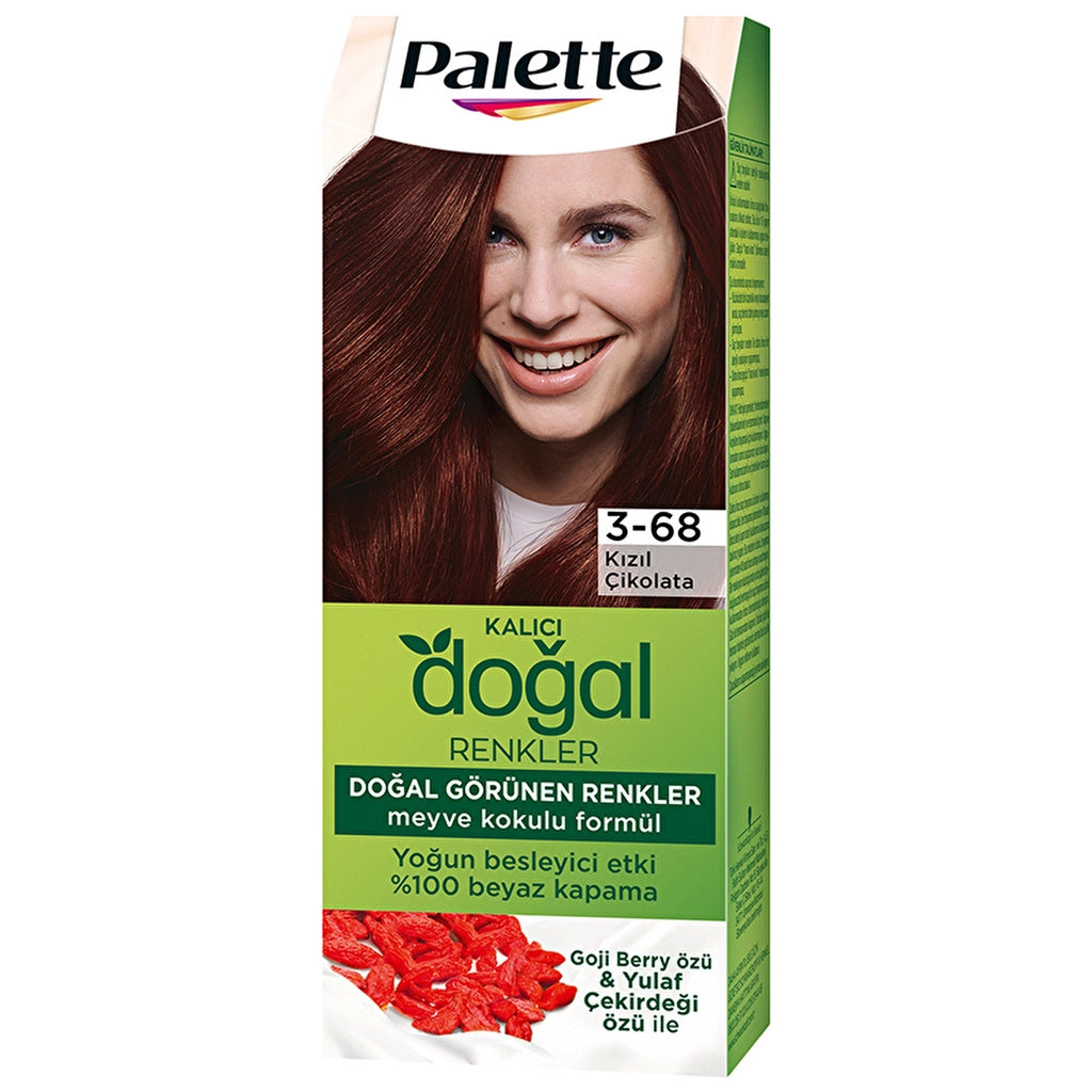 Palette Permanent Natural Colors Hair Dye 3-68 Red Chocolate