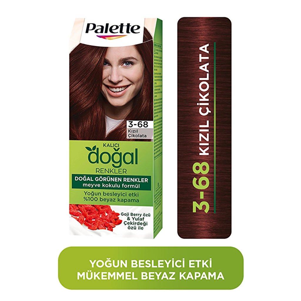 Palette Permanent Natural Colors Hair Dye 3-68 Red Chocolate