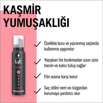 Taft Power Cashmere Hair Mousse 150 ml