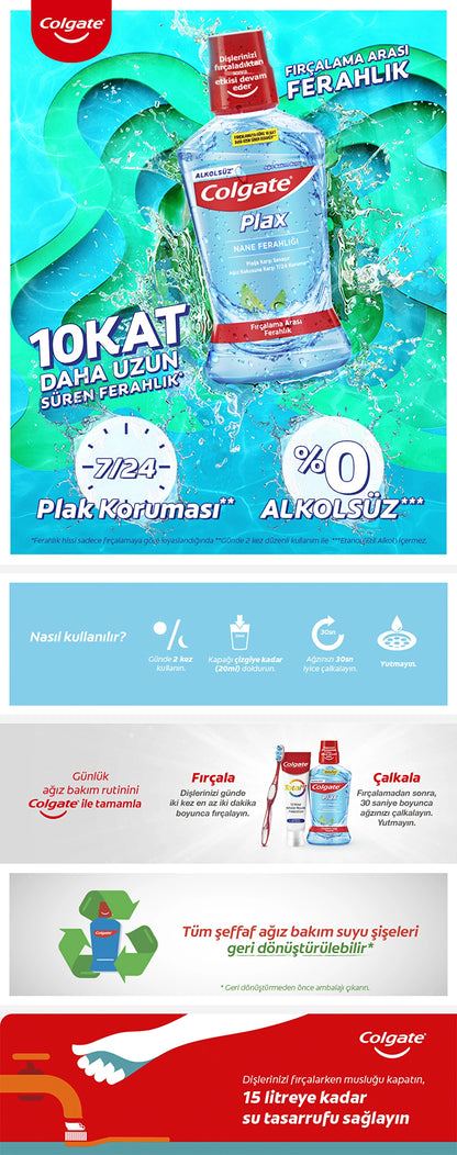 Colgate Plax Mint Fresh Mouth Care Water 500 ml