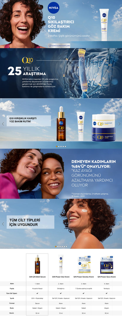 Nivea Q10 Power Anti-Wrinkle and Firming Eye Care Cream 15 ml