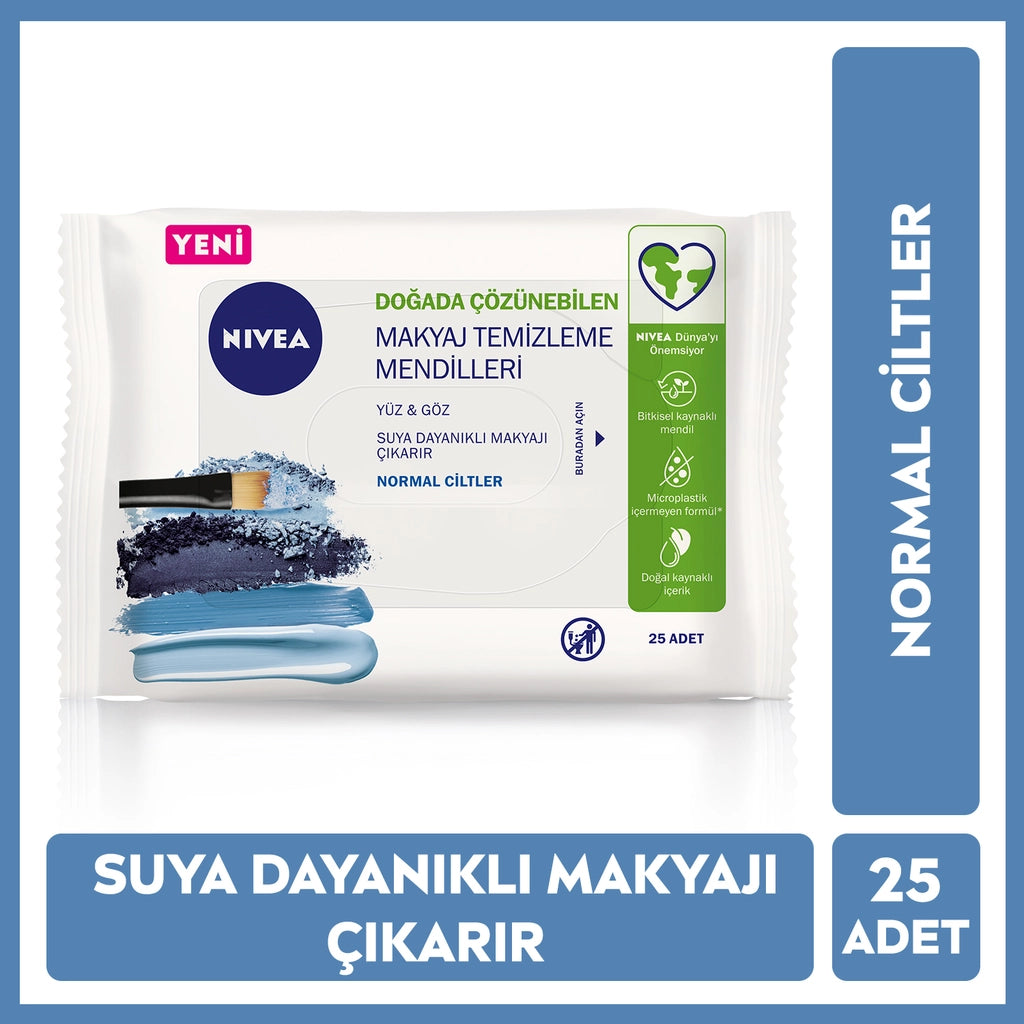 Nivea Makeup Removal Wipes 25 Pieces (For Face, Eyes and Normal Skin)