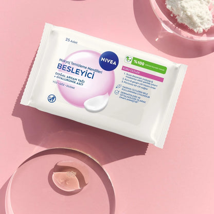 Nivea Nourishing Make-up Remover Wipes 25 Pieces (For Face, Eyes and Dry Skin)