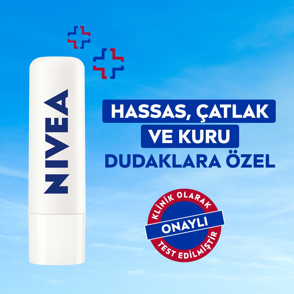 Nivea Colorless Moisturizing Lip Care Cream Med Repair 4.8 gr
