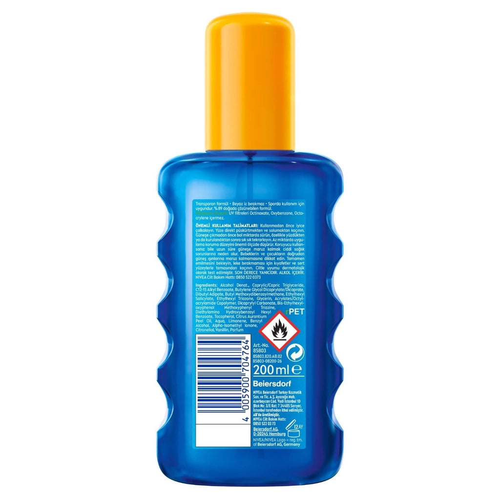 Nivea Sun SPF30 Sun Protection and Freshness Body Spray 200 ml