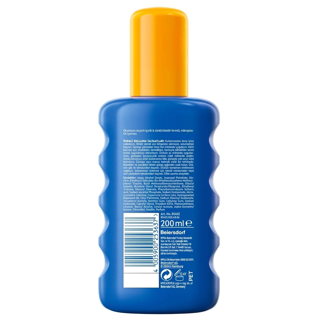 Nivea Sun SPF30 High Sun Protection and Moisturizing Body Spray 200 ml