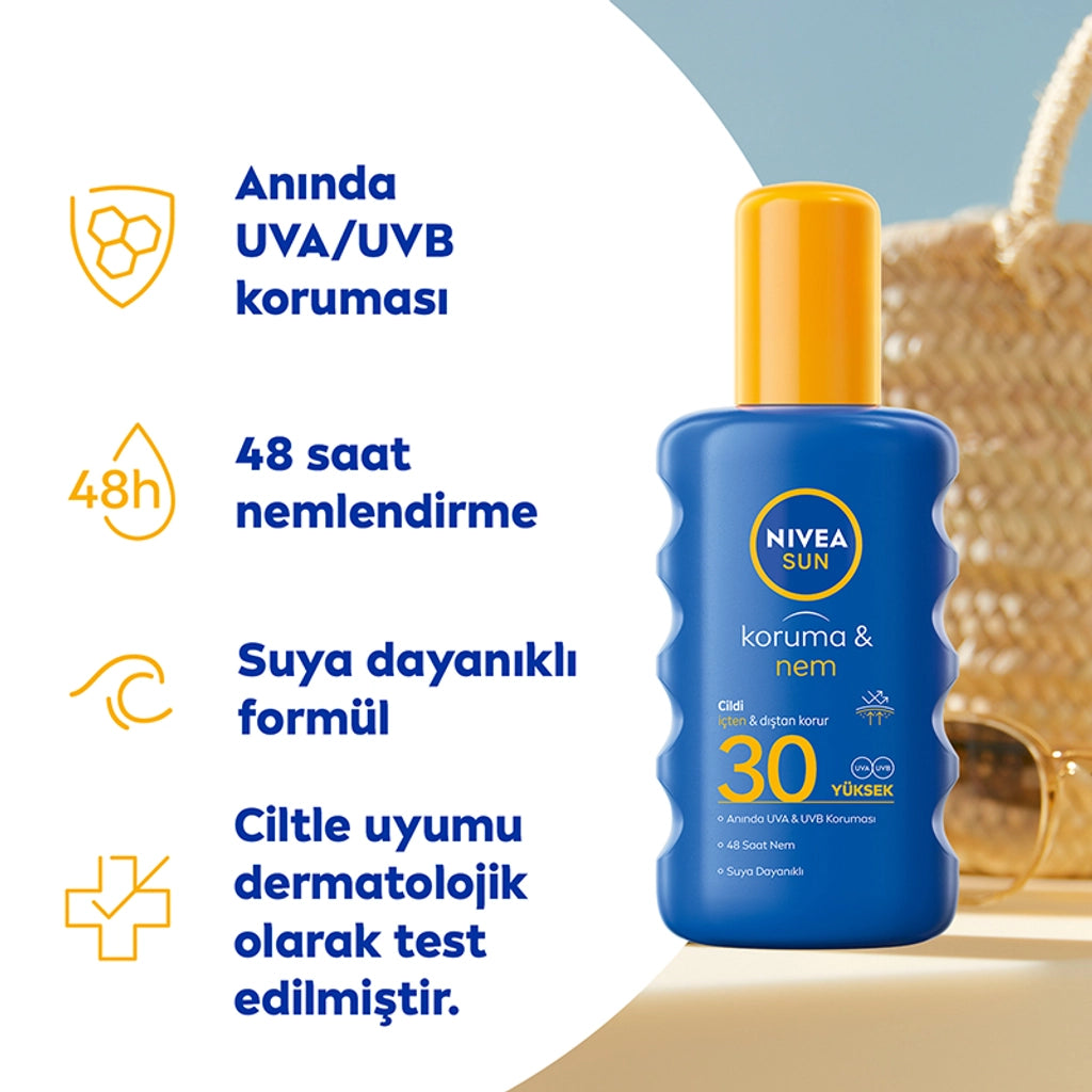 Nivea Sun SPF30 High Sun Protection and Moisturizing Body Spray 200 ml
