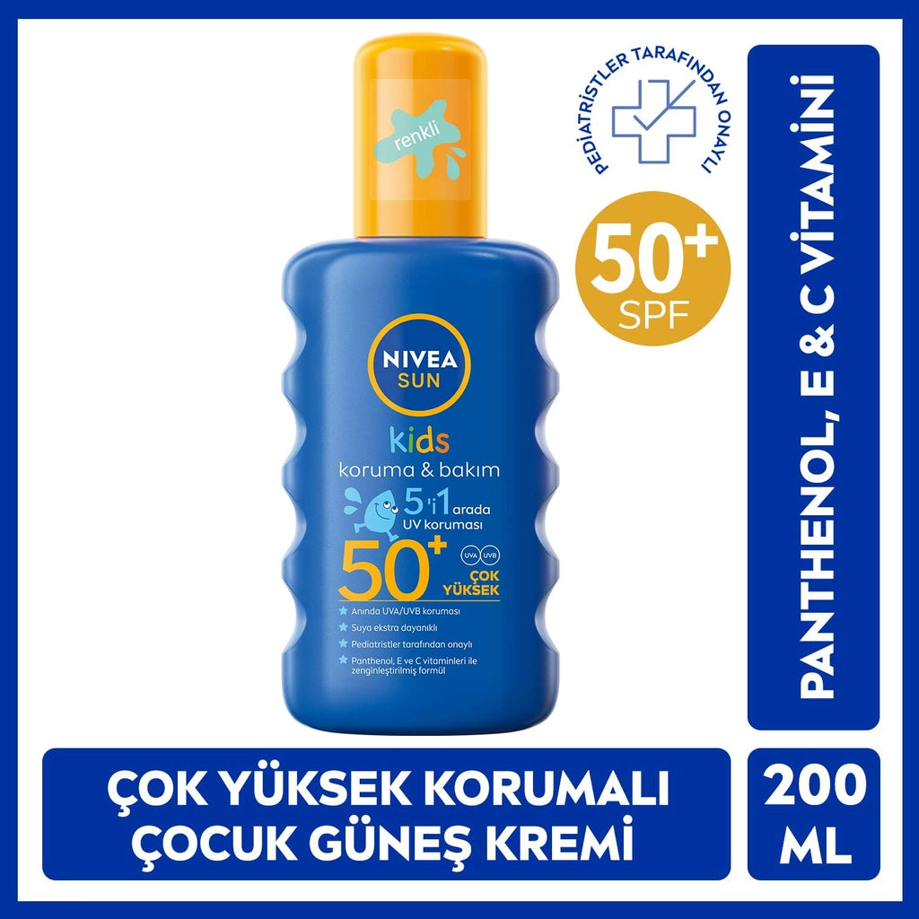 Nivea Sun SPF50+ Protection and Care High Sun Protection Spray for Children 200 ml