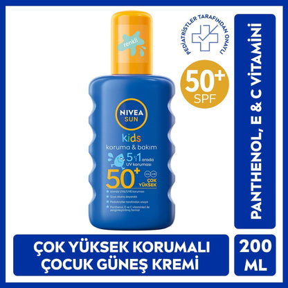 Nivea Sun SPF50+ Protection and Care High Sun Protection Spray for Children 200 ml