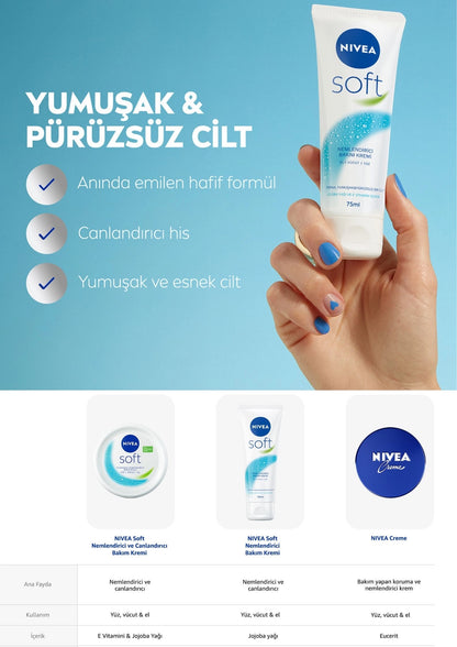 Nivea Soft Moisturizing Jojoba Oil Care Cream 75 ml
