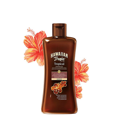 Hawaiian Tropic Tanning Oil Intensive Bronzing Oil Factor-Free 200 ml