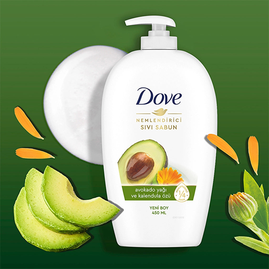 Dove Avocado Oil and Calendula Extract Liquid Soap 450 ml
