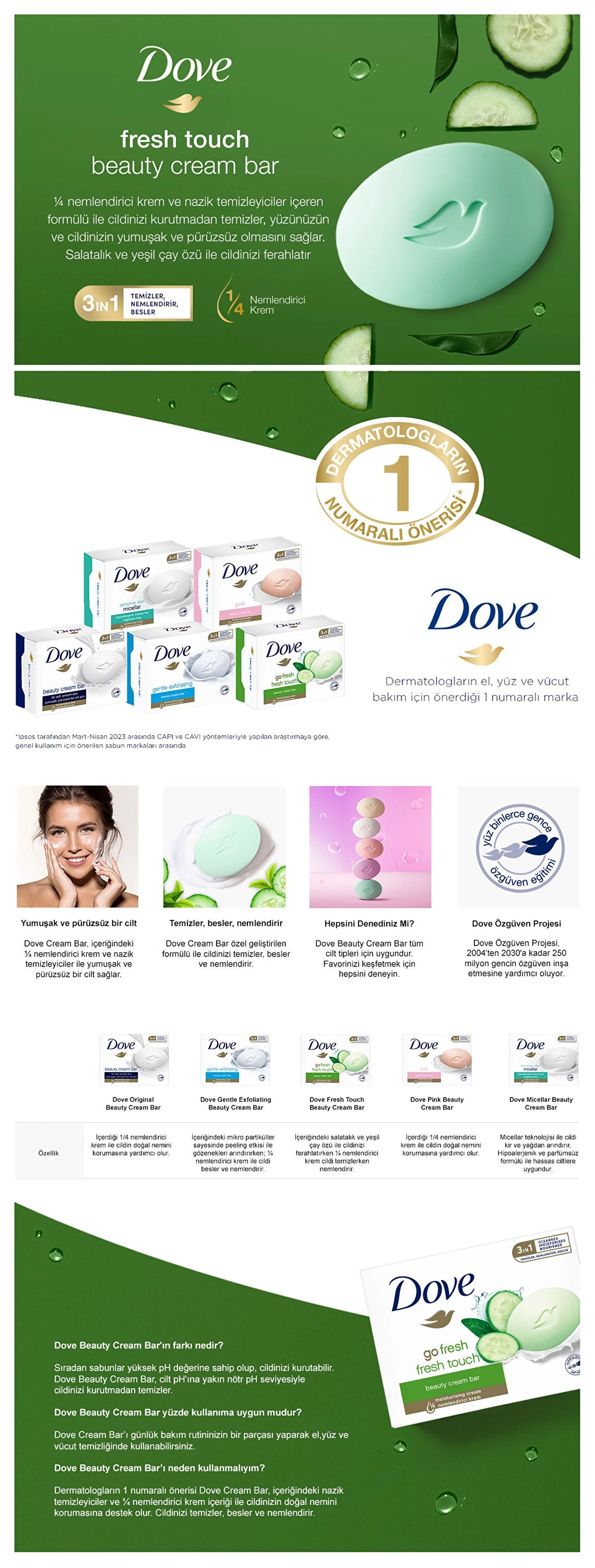 Dove Beauty Cream Bar Go Fresh Fresh Touch Moisturizing Cream Soap 90 gr