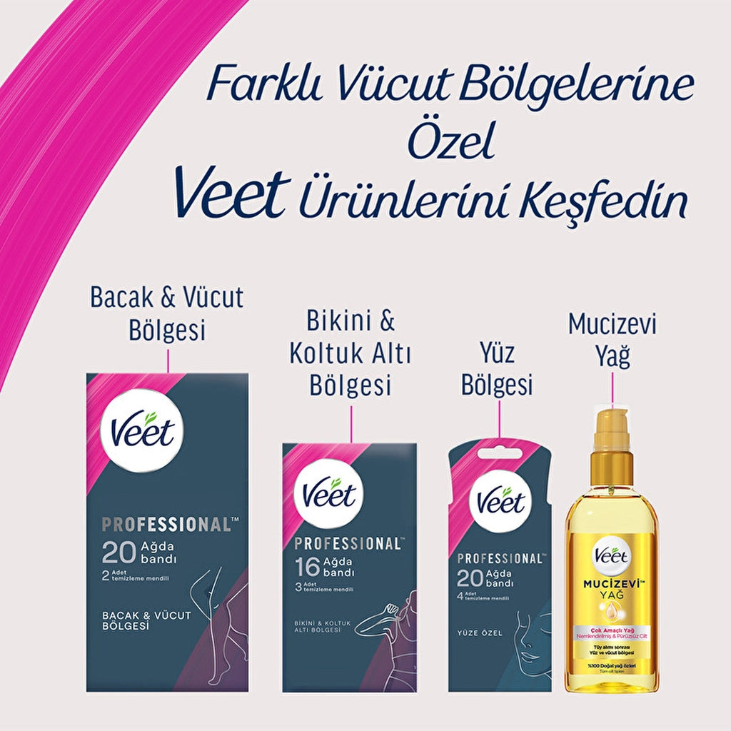 Veet Professional Waxing Strips Normal Skin 12 Pack