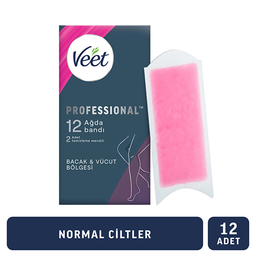 Veet Professional Waxing Strips Normal Skin 12 Pack