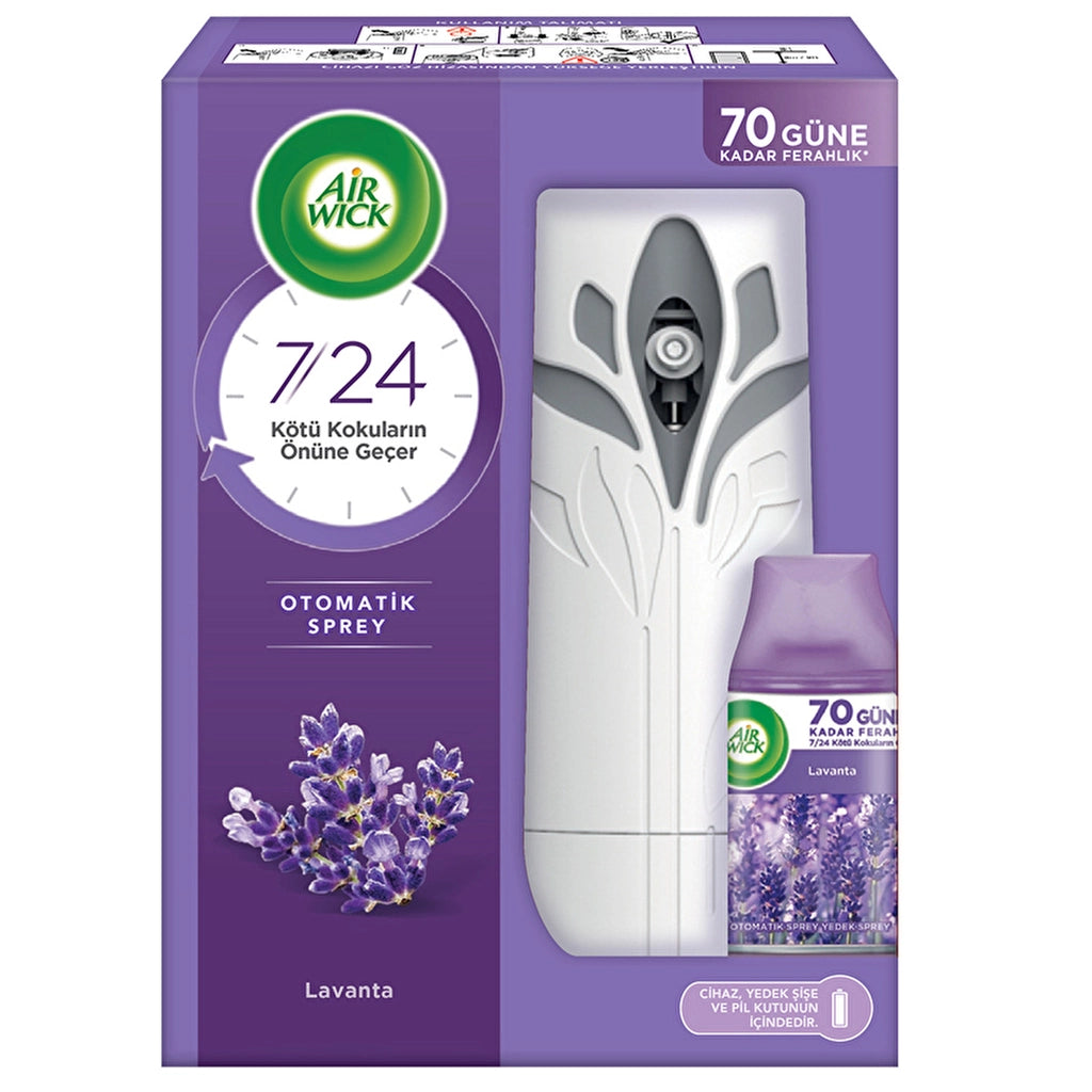 Air Wick Lavender Freshmatic Room Fragrance Machine + Spare 250 ml